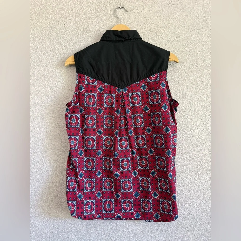 Vintage Wrangler Western Wear‎ for Women  Sleeveless Top Southwestern Geometric - Picture 3 of 4